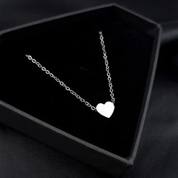 Heart Shaped Silver Necklace